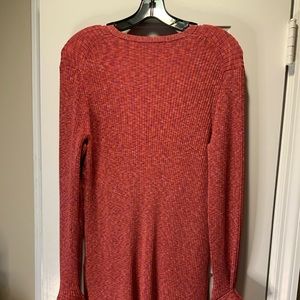 Womens Theory long red sweater top size L